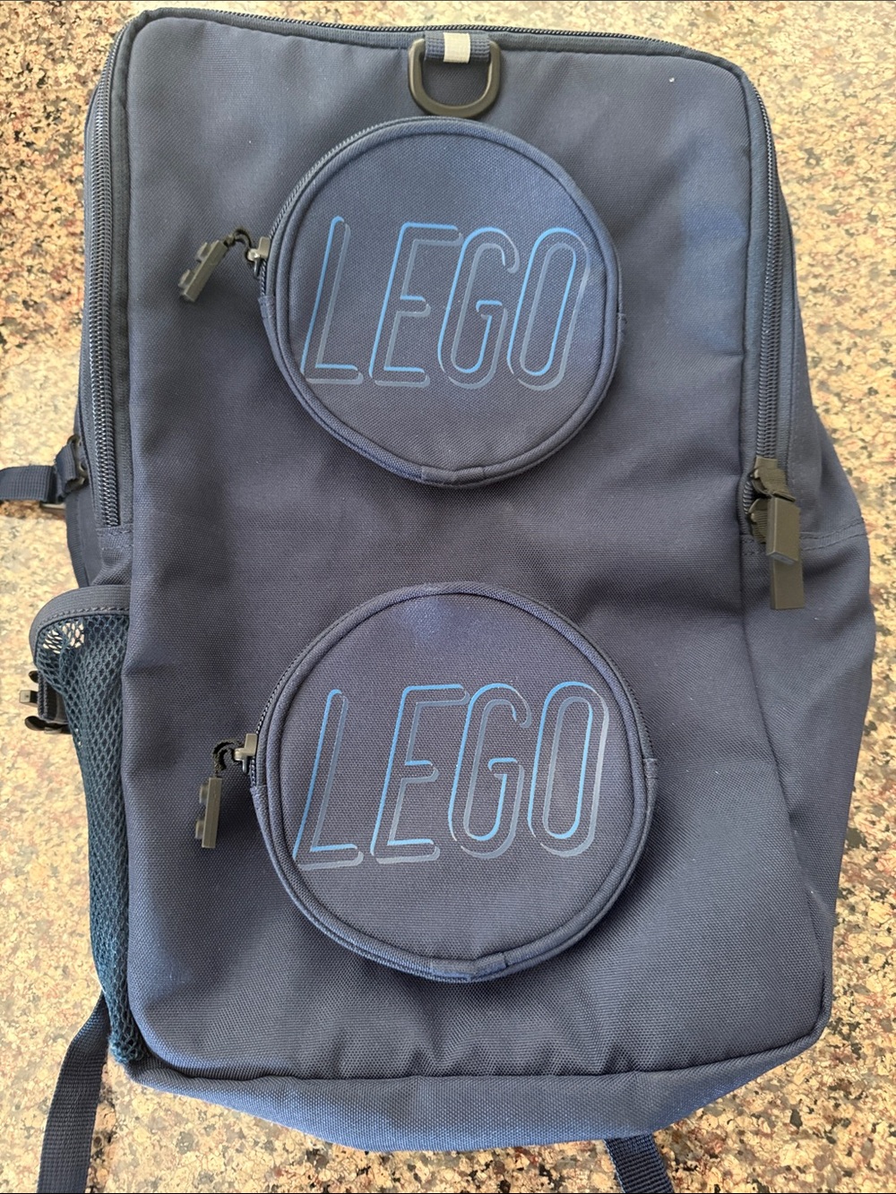 Lego Men's Navy Blue Backpack with Round Front Pouches